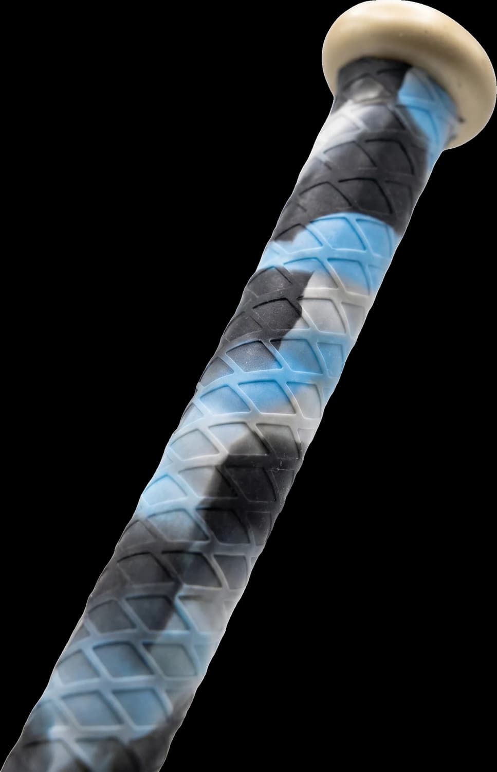 Pommeau d'un bâton de baseball recouvert d'un grip