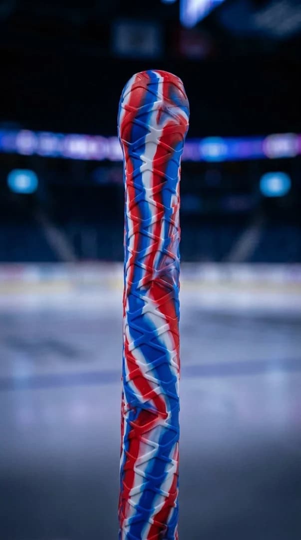 Grip tricolore sur un bâton, aréna en arrière-plan